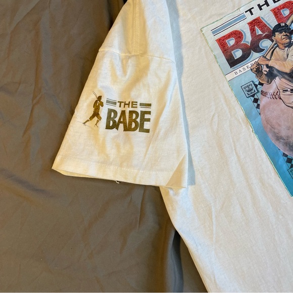 Vintage Single Stitch Babe Ruth The Babe Baseball Hall Of Fame Graphic Tee Large - Picture 3 of 9